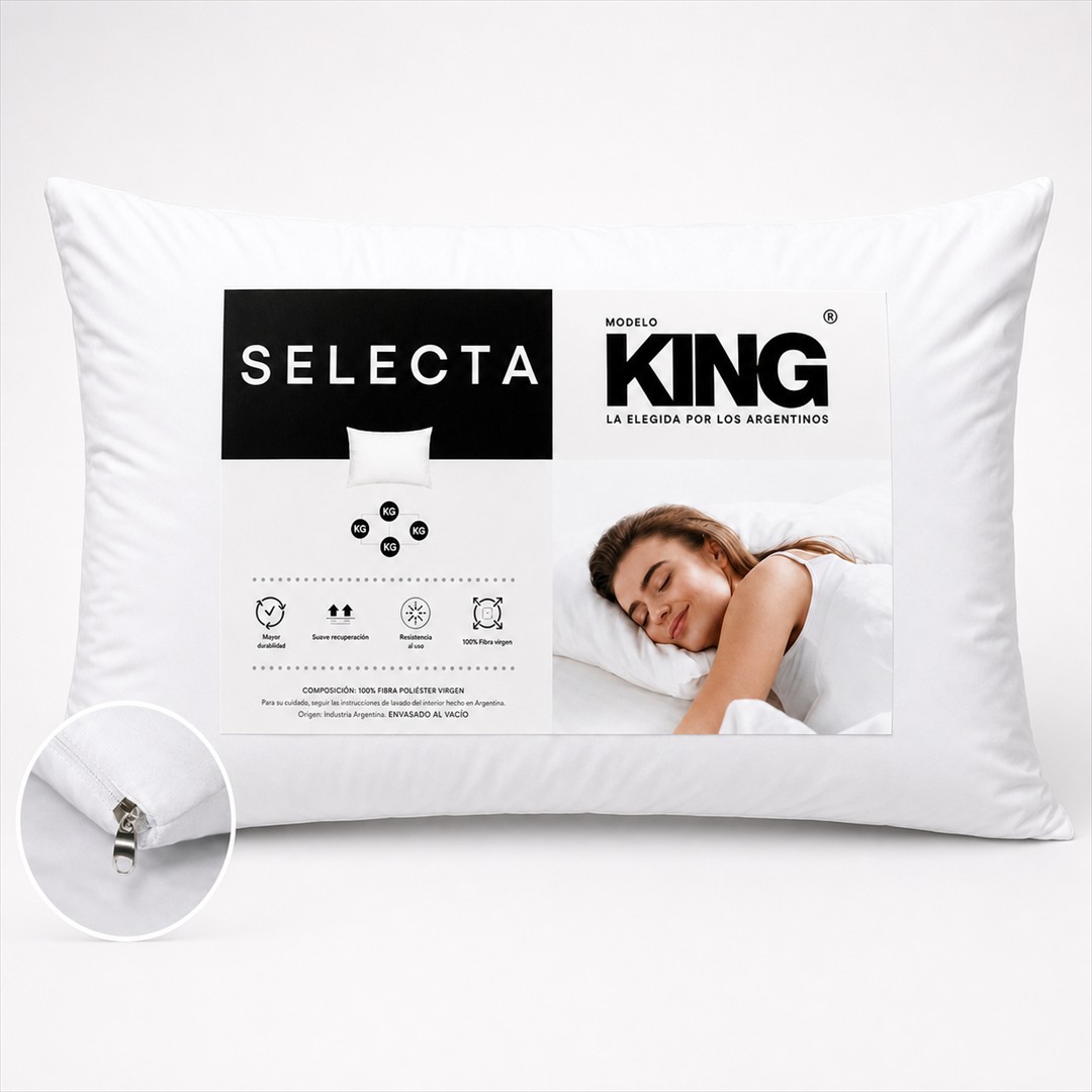 Almohada Selecta King 90x50 c/cierre